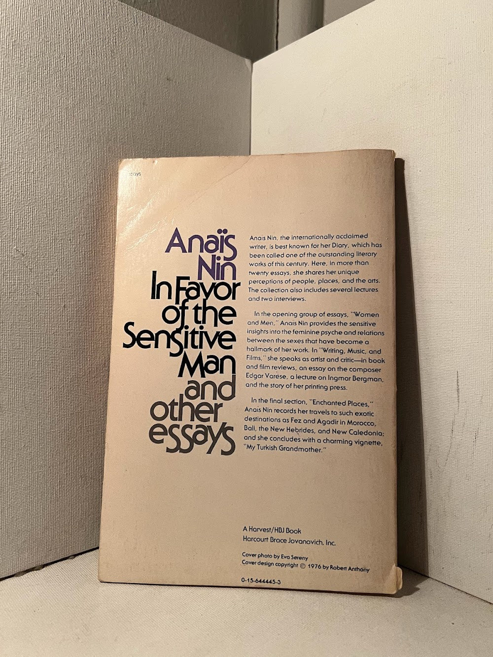 In Favor of the Sensitive Man and Other Essays by Anais Nin