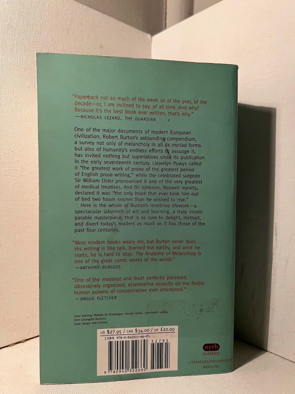 The Anatomy of Melancholy by Robert Burton