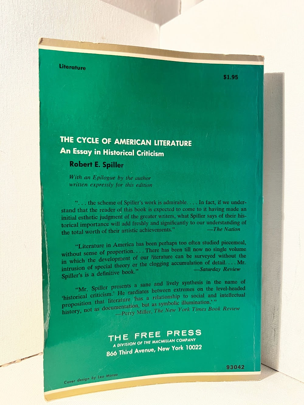 The Cycle of American Literature by Robert E. Spiller