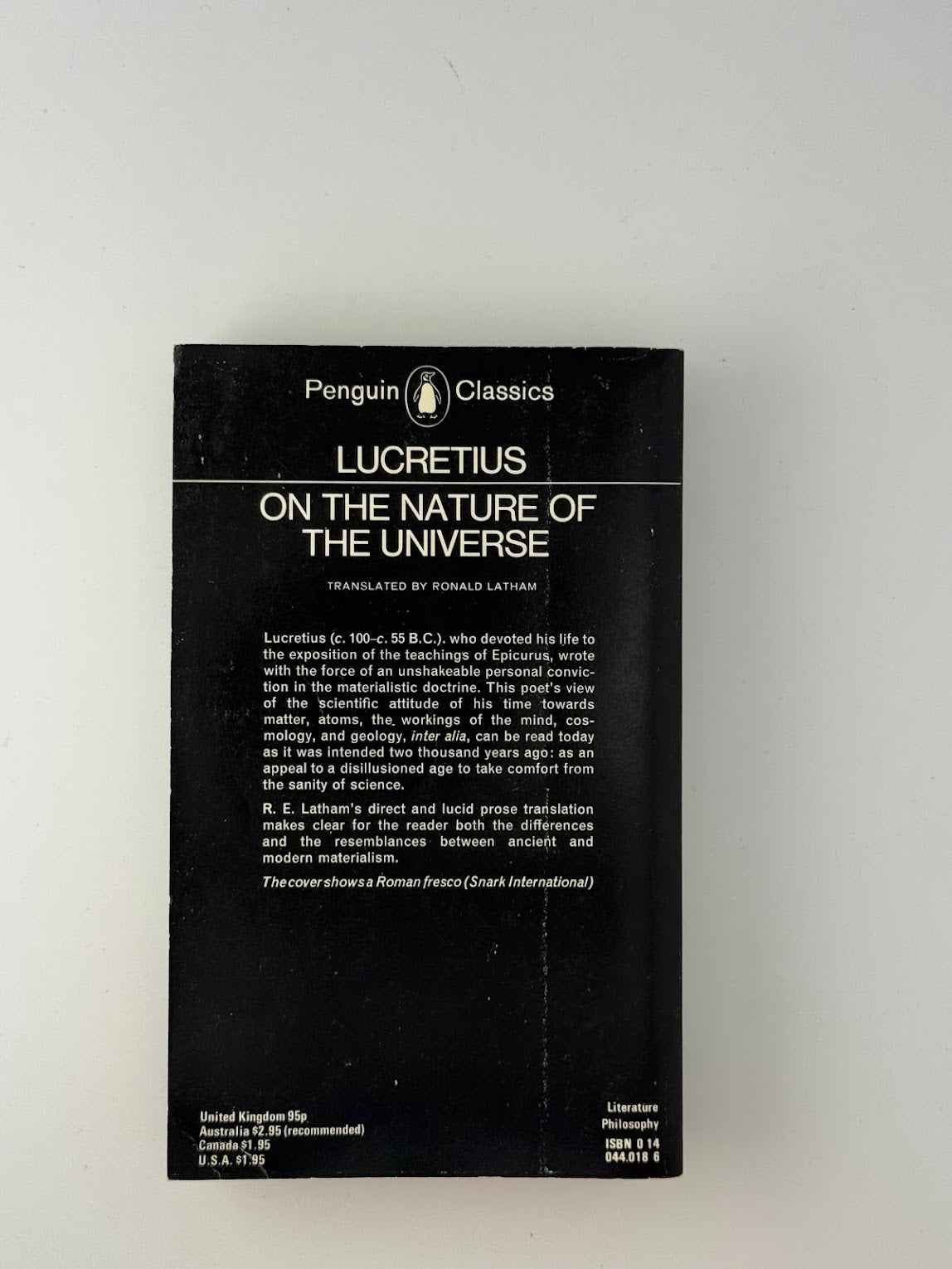 On the Nature of the Universe by Lucretius