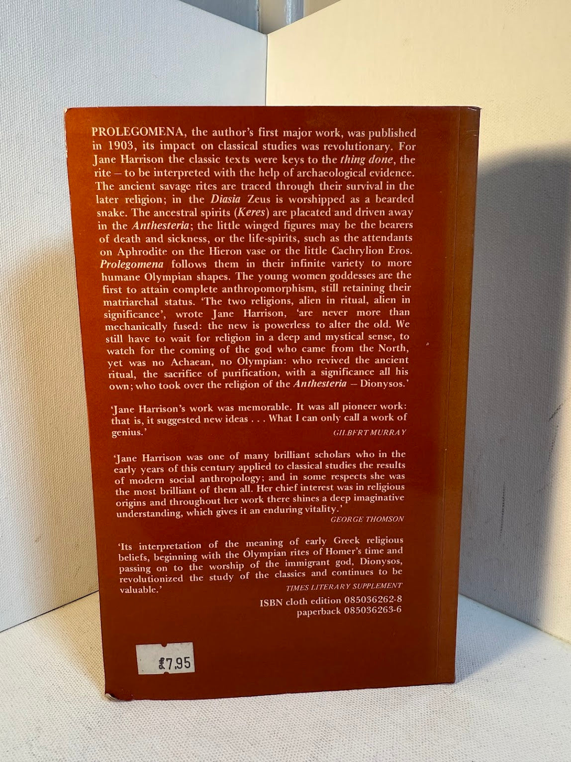 Prolegomena to the Study of Greek Religion by Jane Harrison