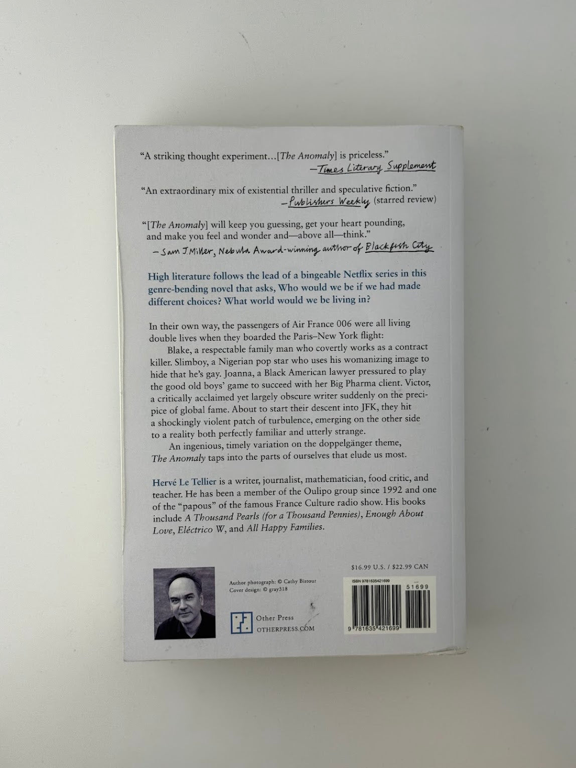 The Anomaly by Herve Le Tellier