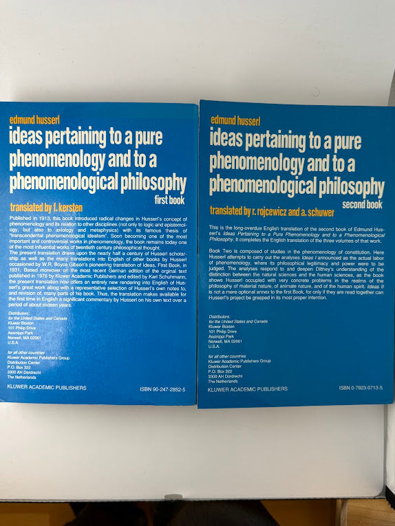 Ideas Pertaining to a Pure Phenomenology and to a Phenomenological Philosophy by Edmund Husserl