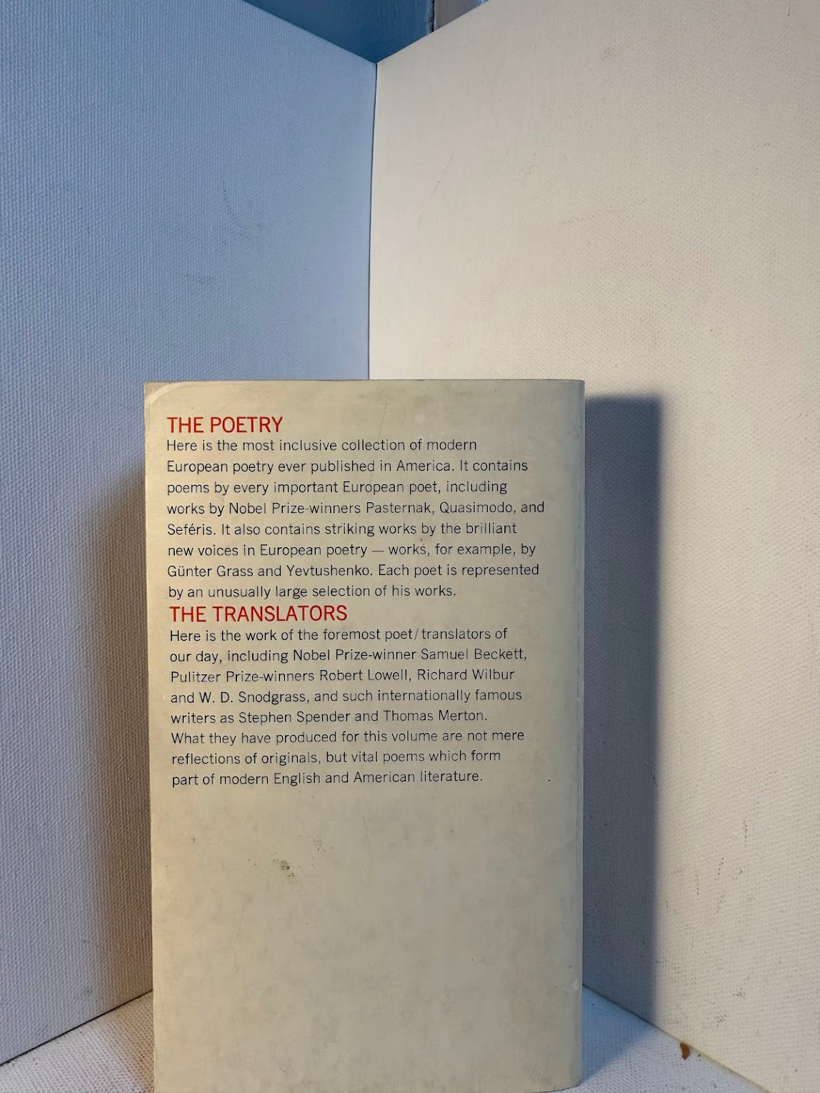 Modern European Poetry edited by Willis Barnstone