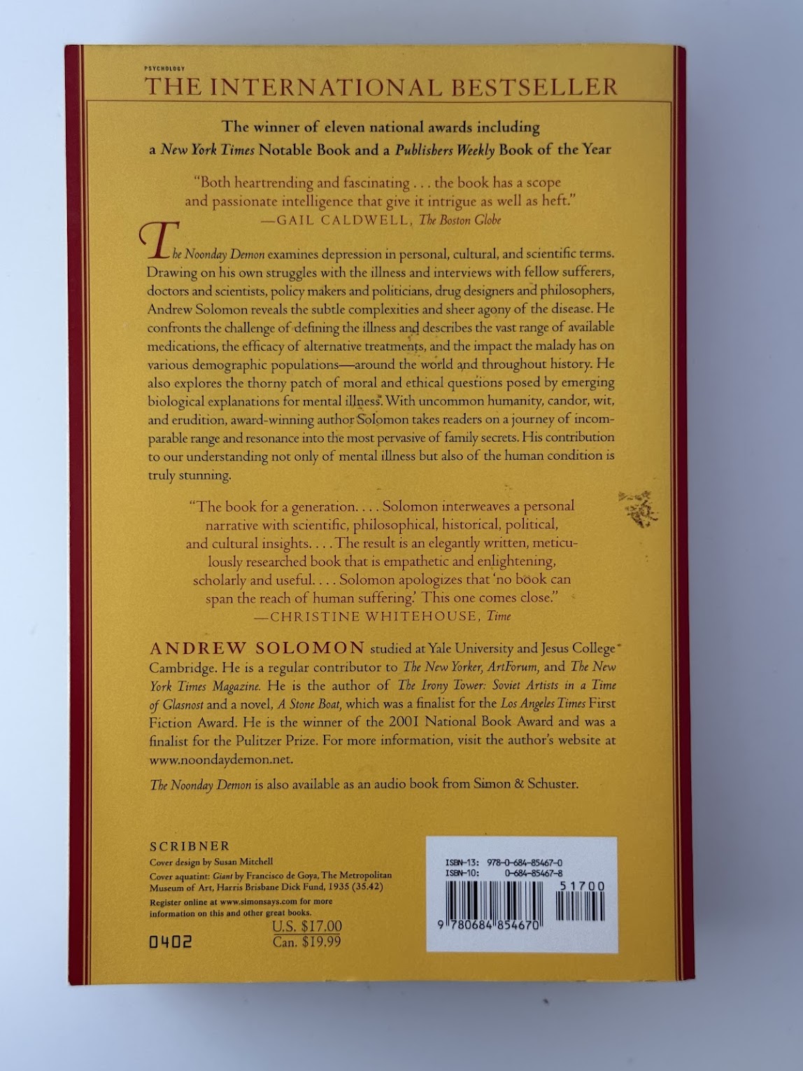 The Noonday Demon by Andrew Solomon