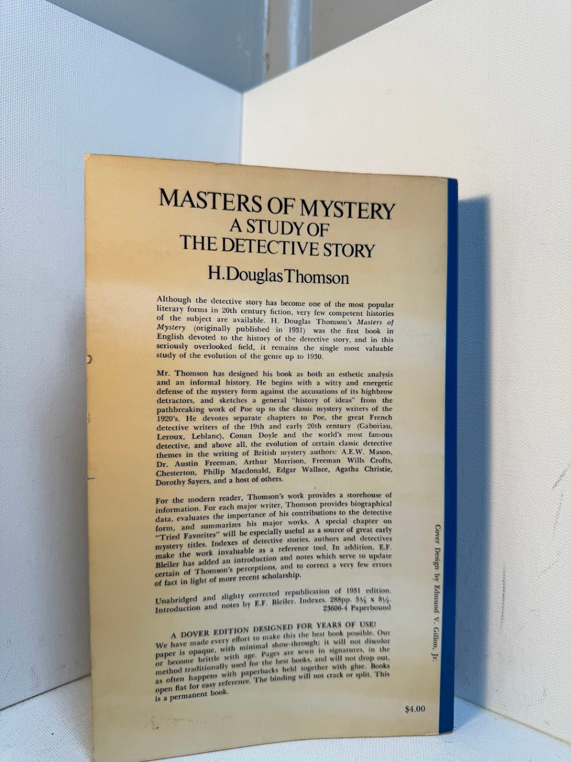 Masters of Mystery - A Study of the Detective Story by H. Douglas Thomson