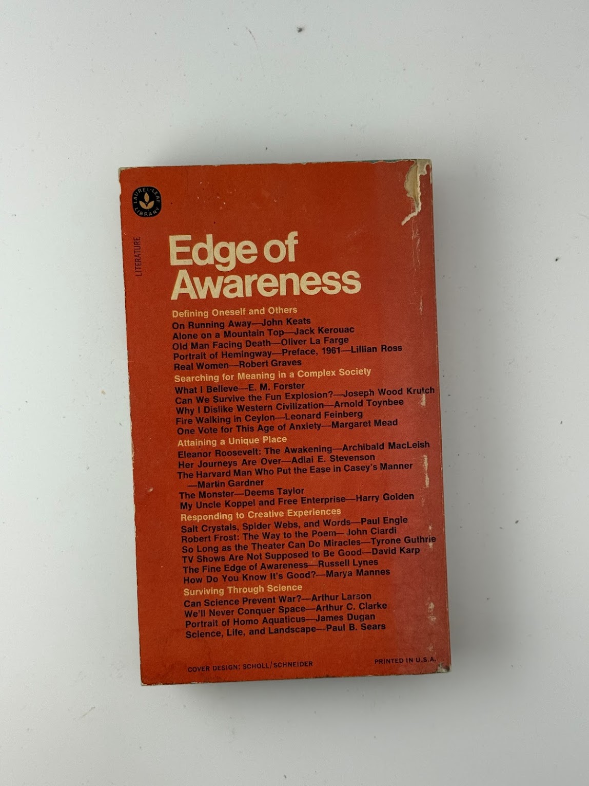Edge of Awareness edited by Ned E. Hoopes and Richard Peck