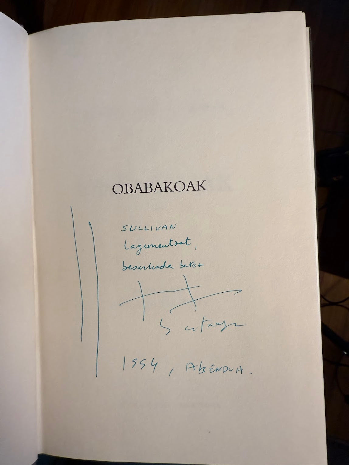 (Inscribed) Obabakoak by Bernardo Atxaga