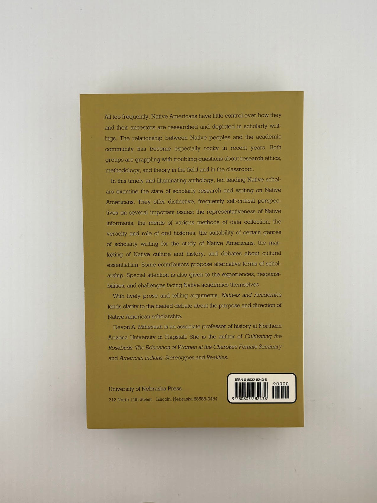 Natives and Academics edited by Devon A. Mihesuah