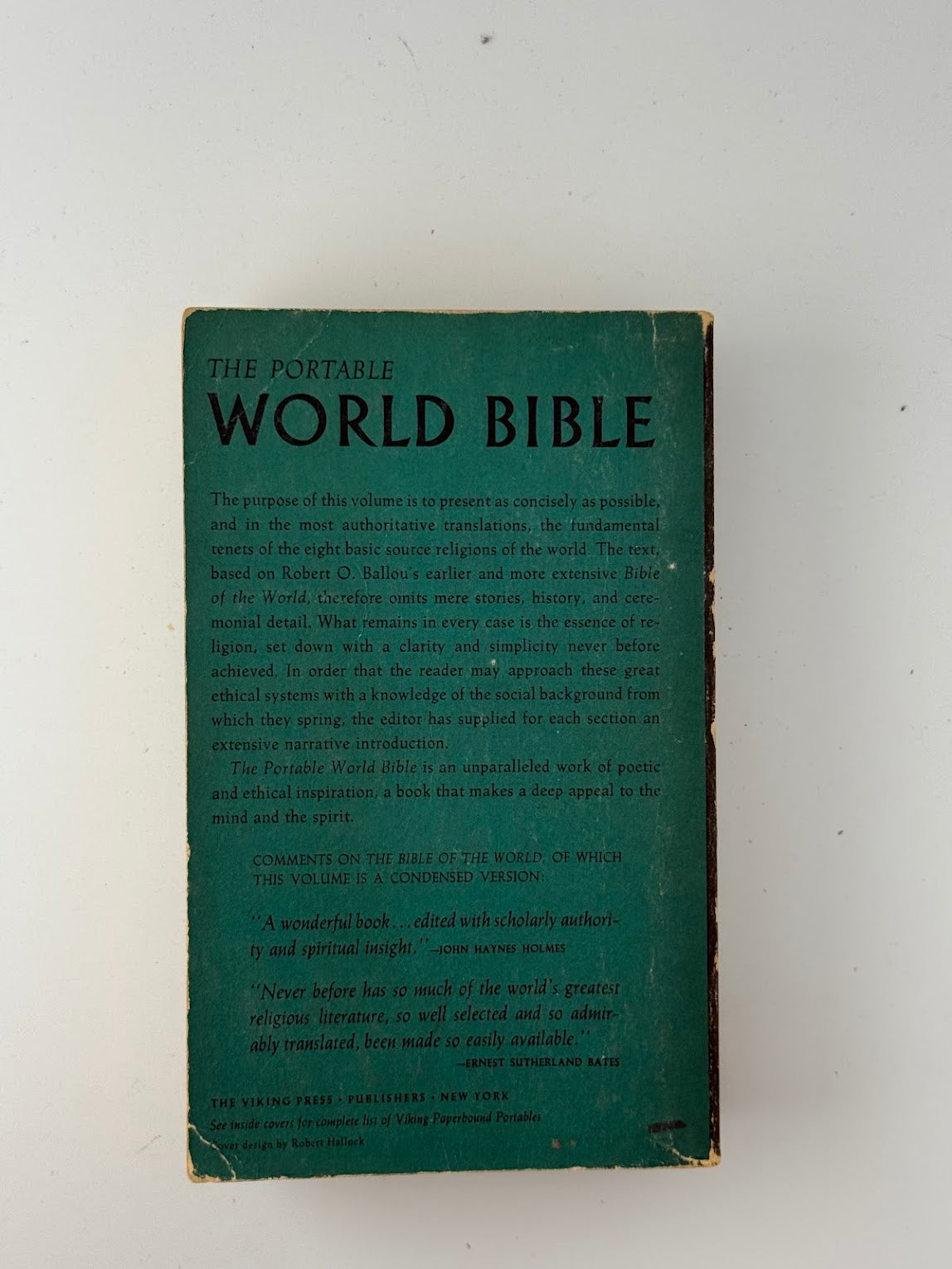 The Portable World Bible edited by Robert O. Ballou