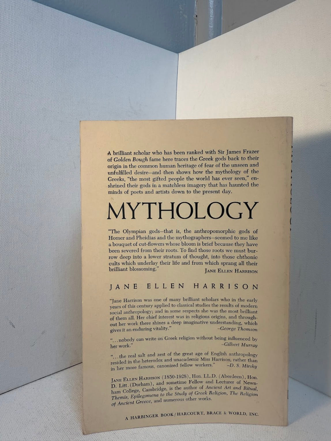 Mythology by Jane Ellen Harrison