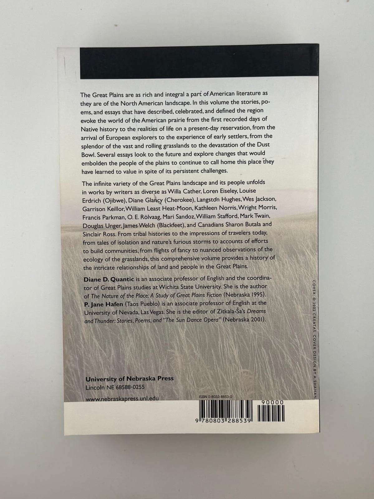A Great Plains Reader edited by Diane D. Quantic and P. Jane Hafen