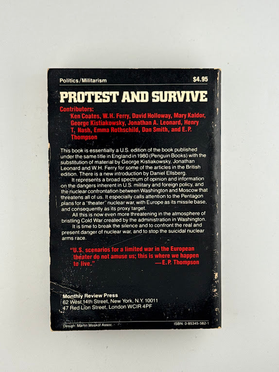 Protest and Survive edited by E.P. Thompson and Dan Smith