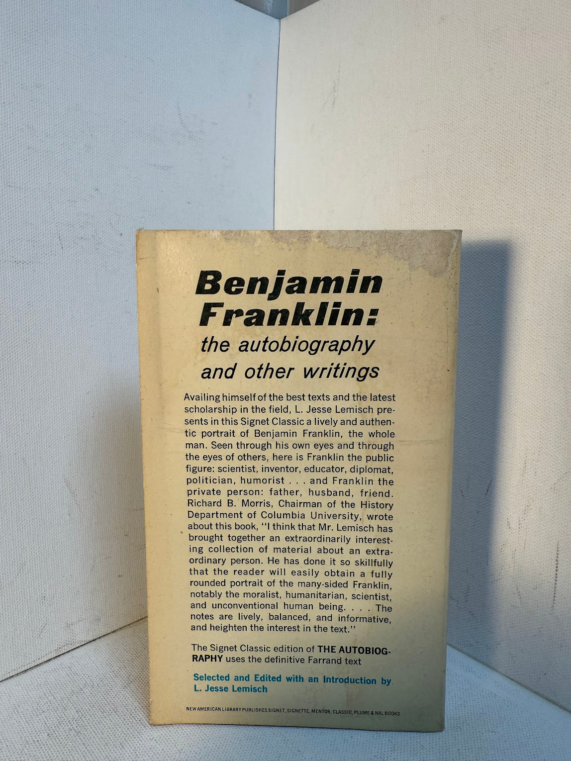 Autobiography Benjamin Franklin