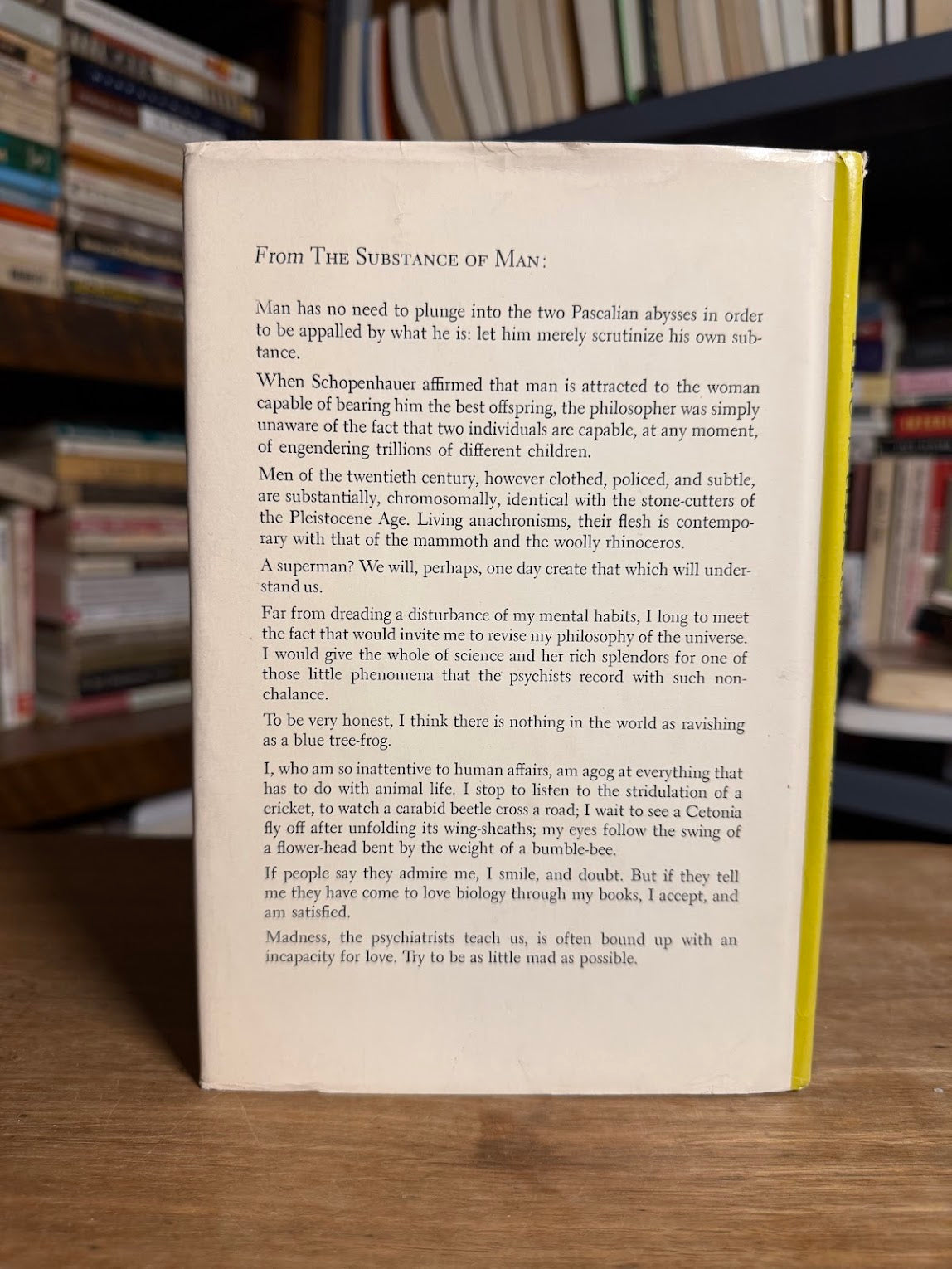 The Substance of Man by Jean Rostand