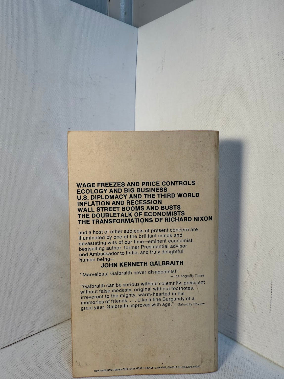 Economics Peace & Leather by John Kenneth Galbraith