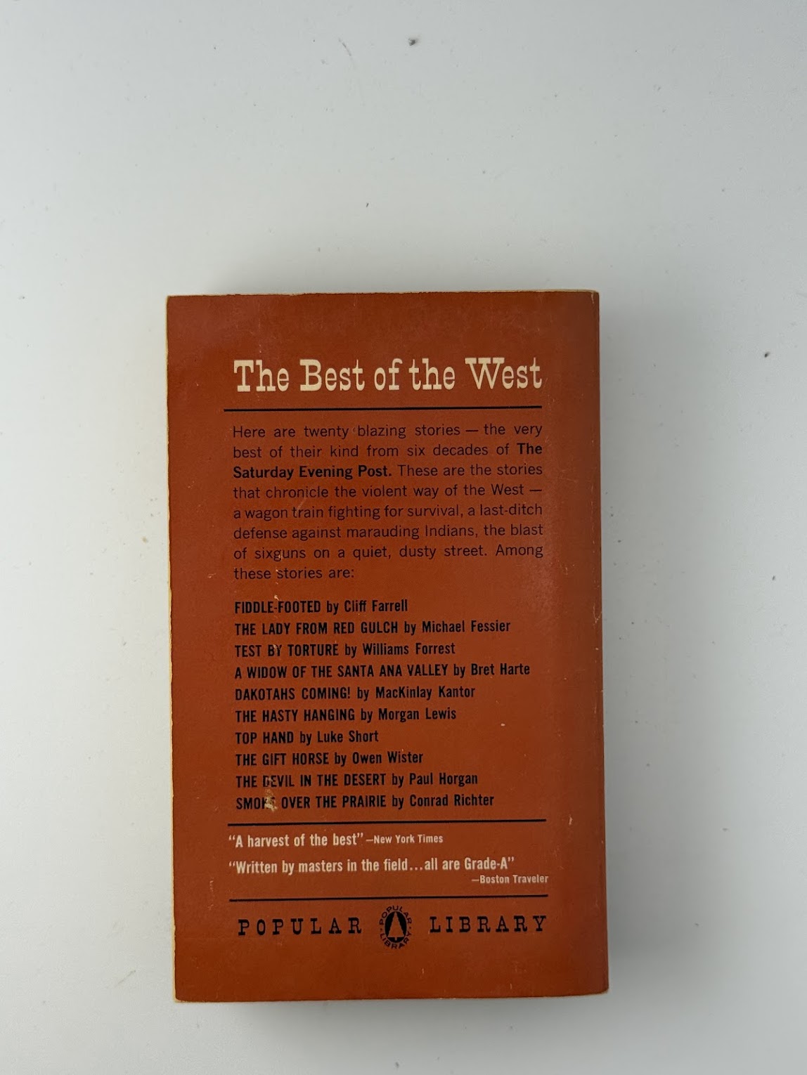 The Saturday Evening Post Reader of Western Stories edited by E.N. Brandt