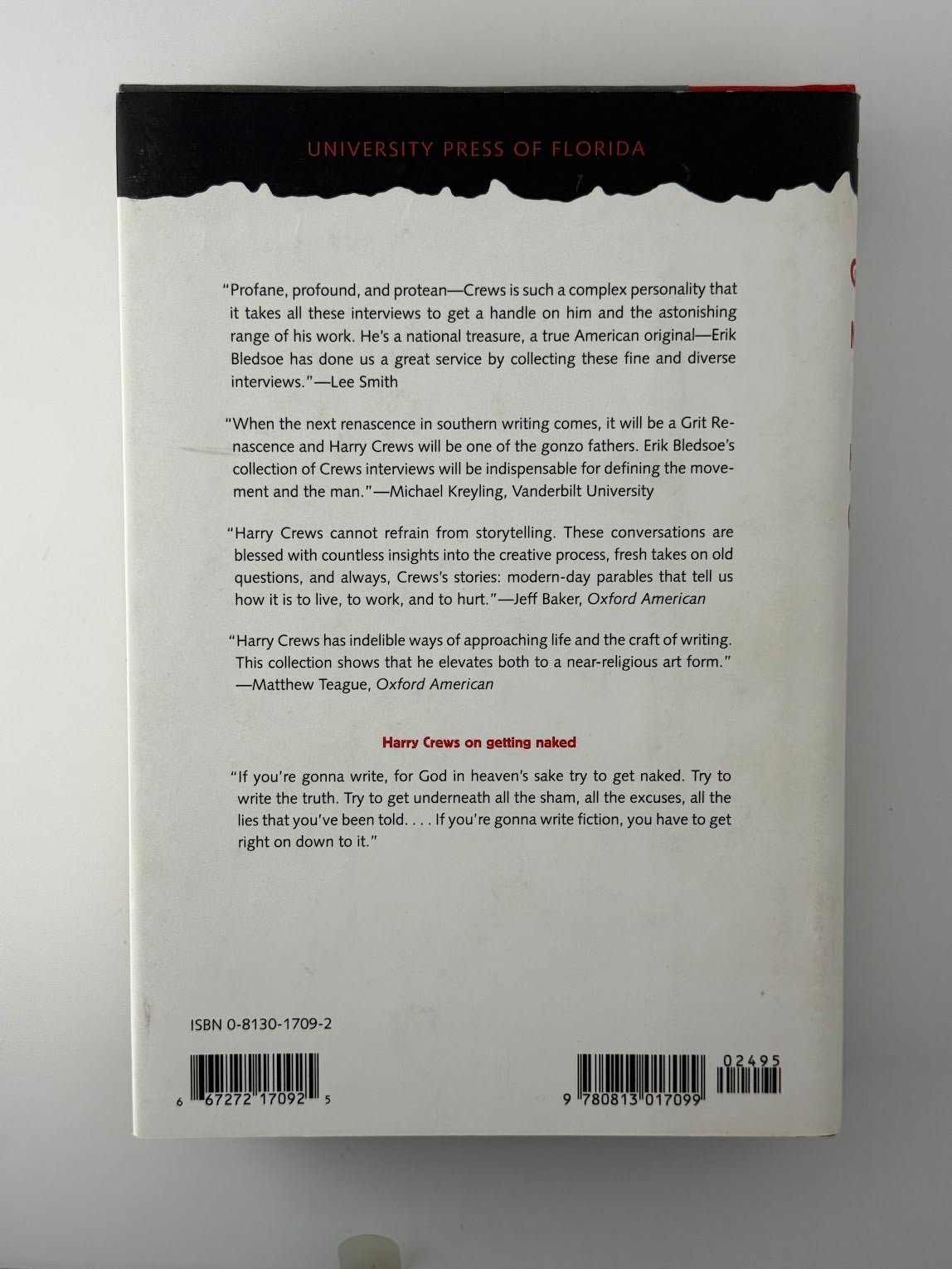 Getting Naked with Harry Crews edited by Erik Bledsoe