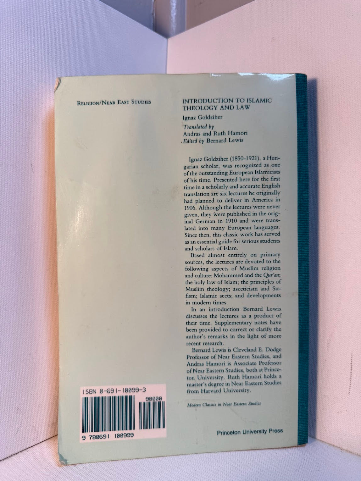 Introduction to Islamic Theology and Law by Ignaz Goldziher