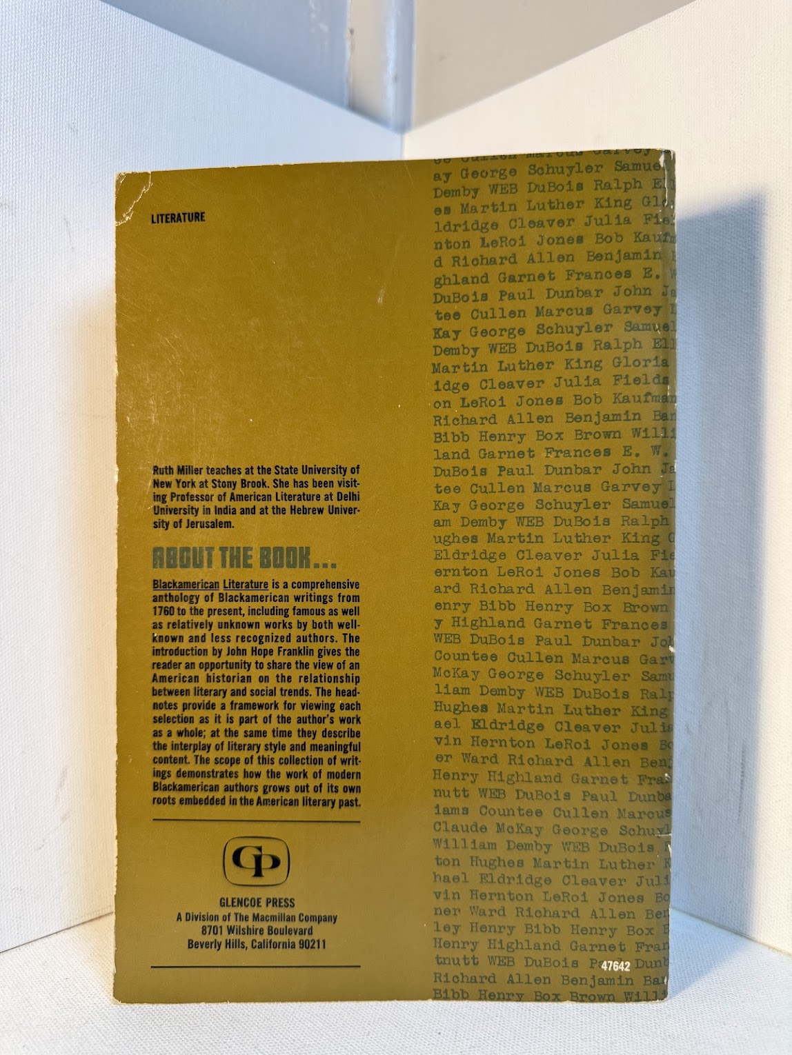 Black American Literature edited by Ruth Miller