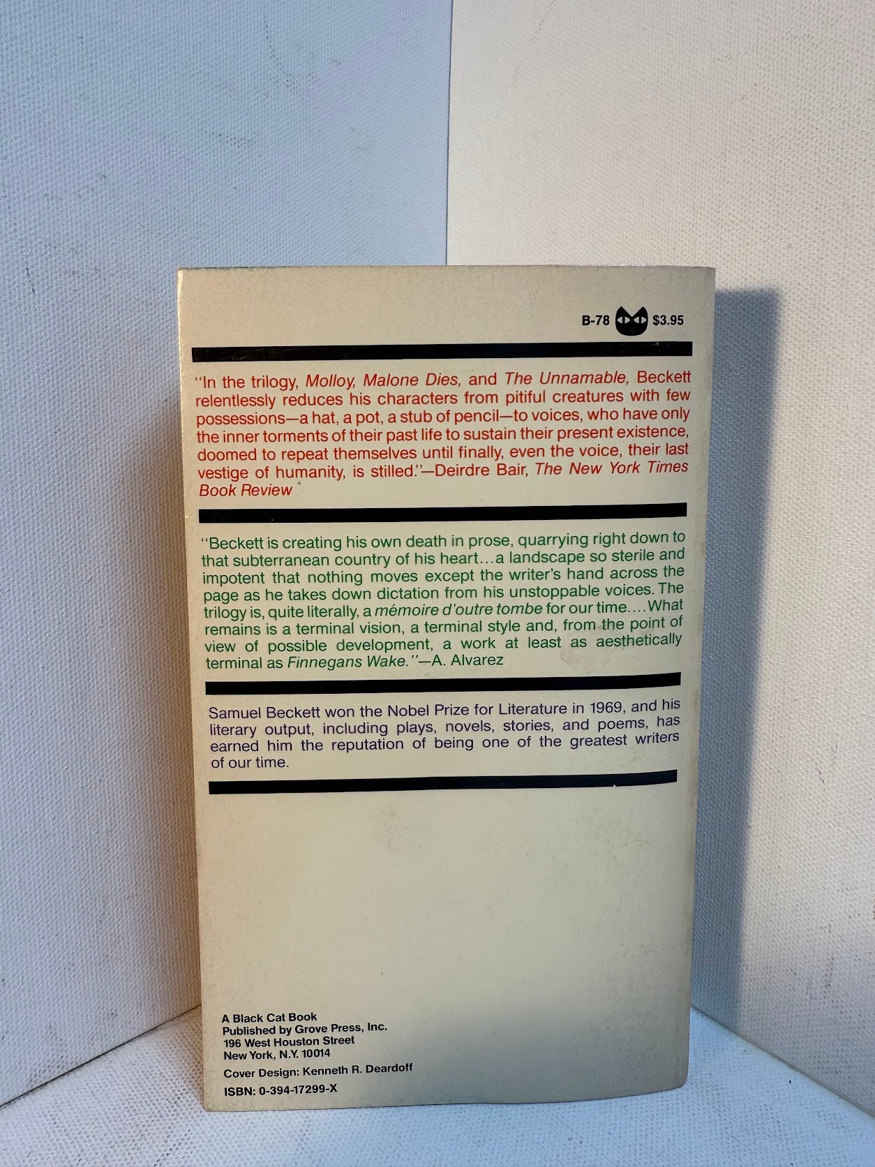 Molloy - Malone Dies - The Unnamable by Samuel Beckett