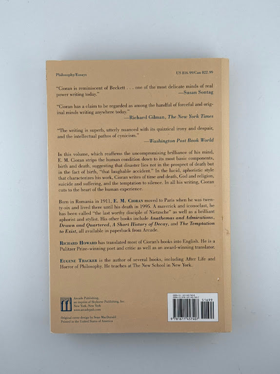 The Trouble With Being Born by E.M. Cioran