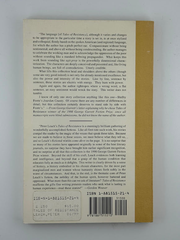 (Signed Copy) Tales of Resistance by Peter Leach