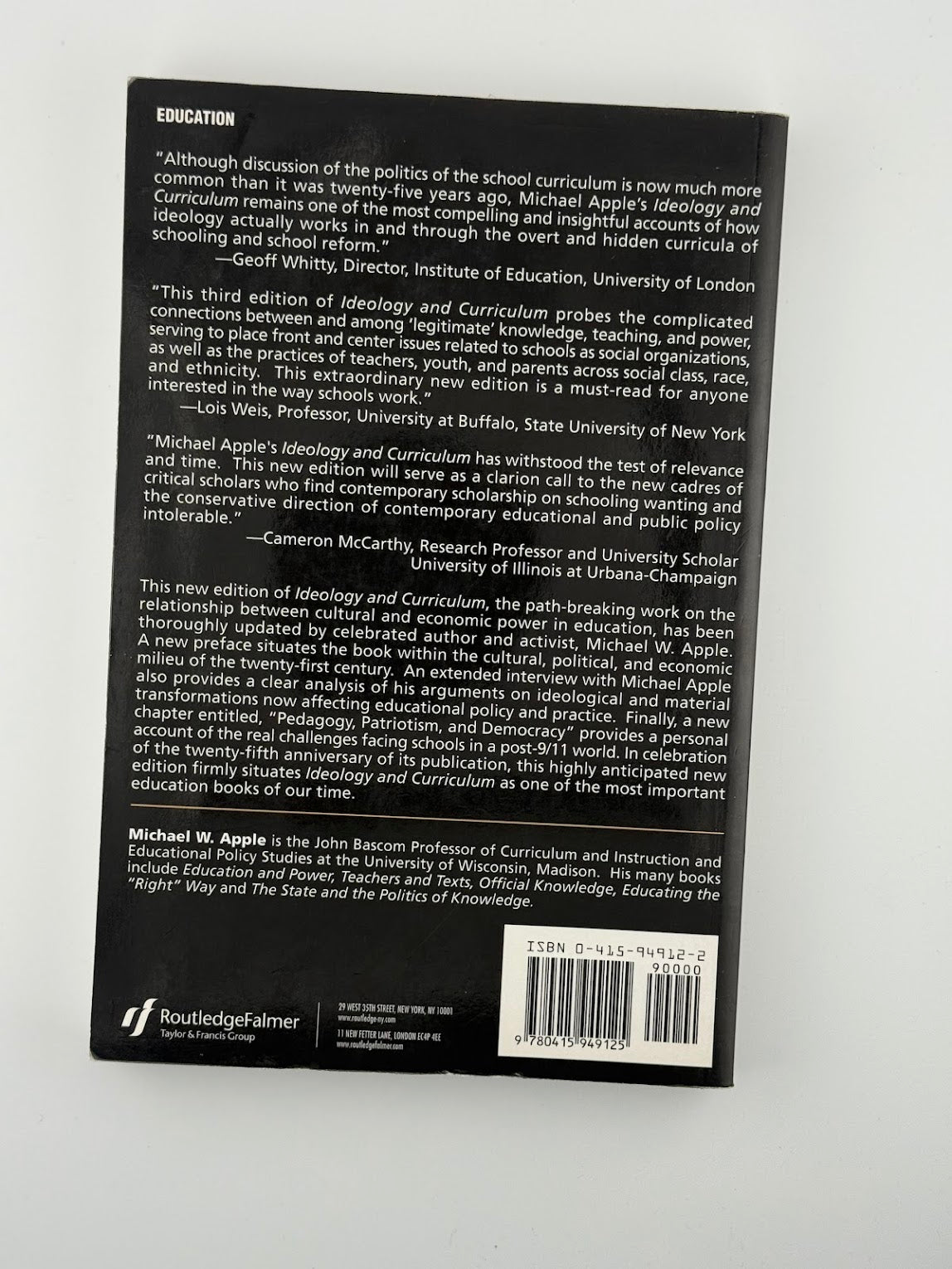 Ideology and Curriculum by Michael W. Apple