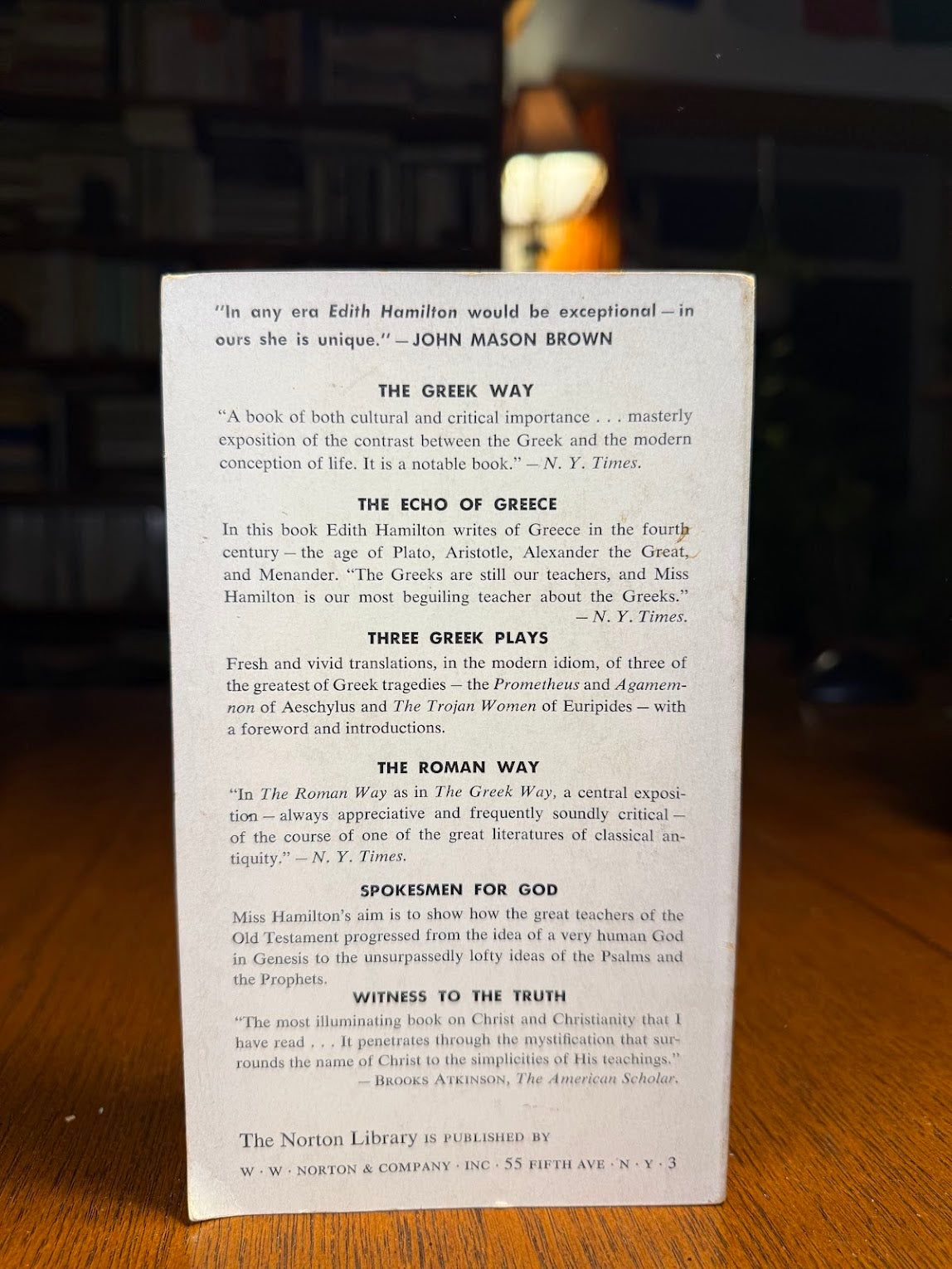 Three Greek Plays by Edith Hamilton