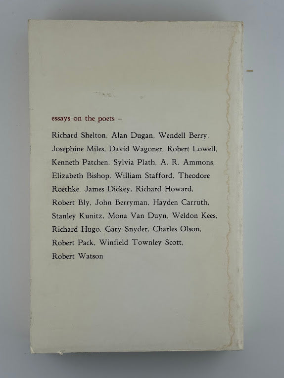 A Book of Rereadings in Recent American Poetry edited by Greg Kuzma
