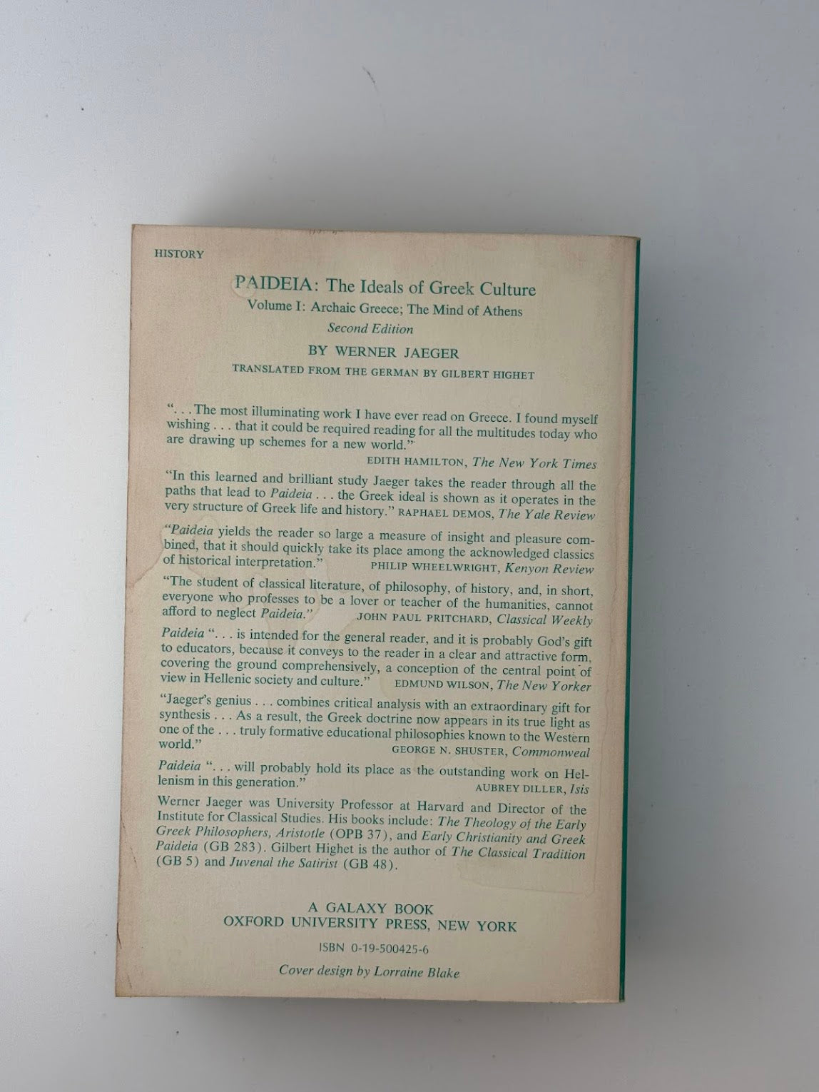 Paideia by Werner Jaeger