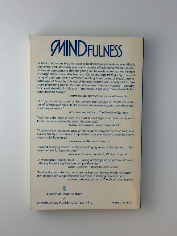Mindfulness by Ellen J. Langer