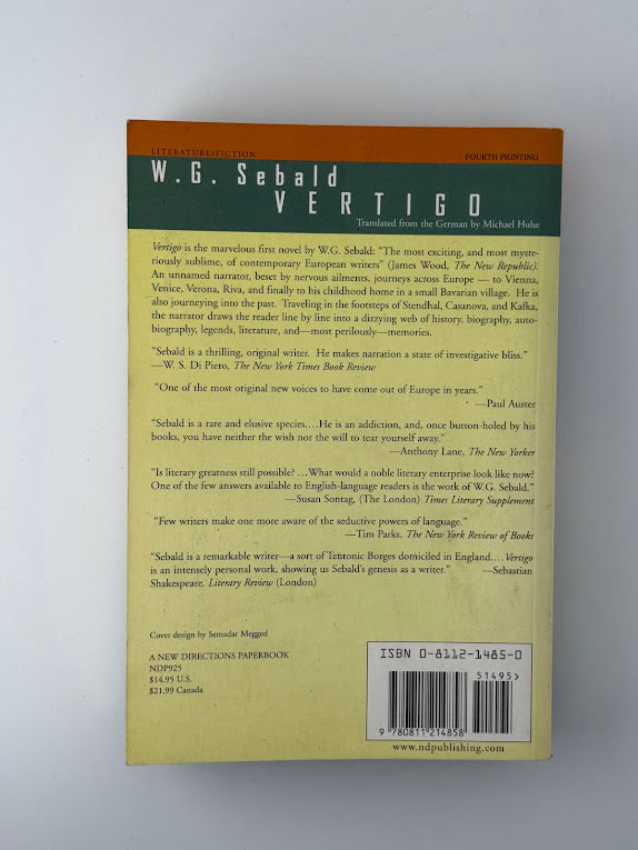 Vertigo by W.G. Sebald