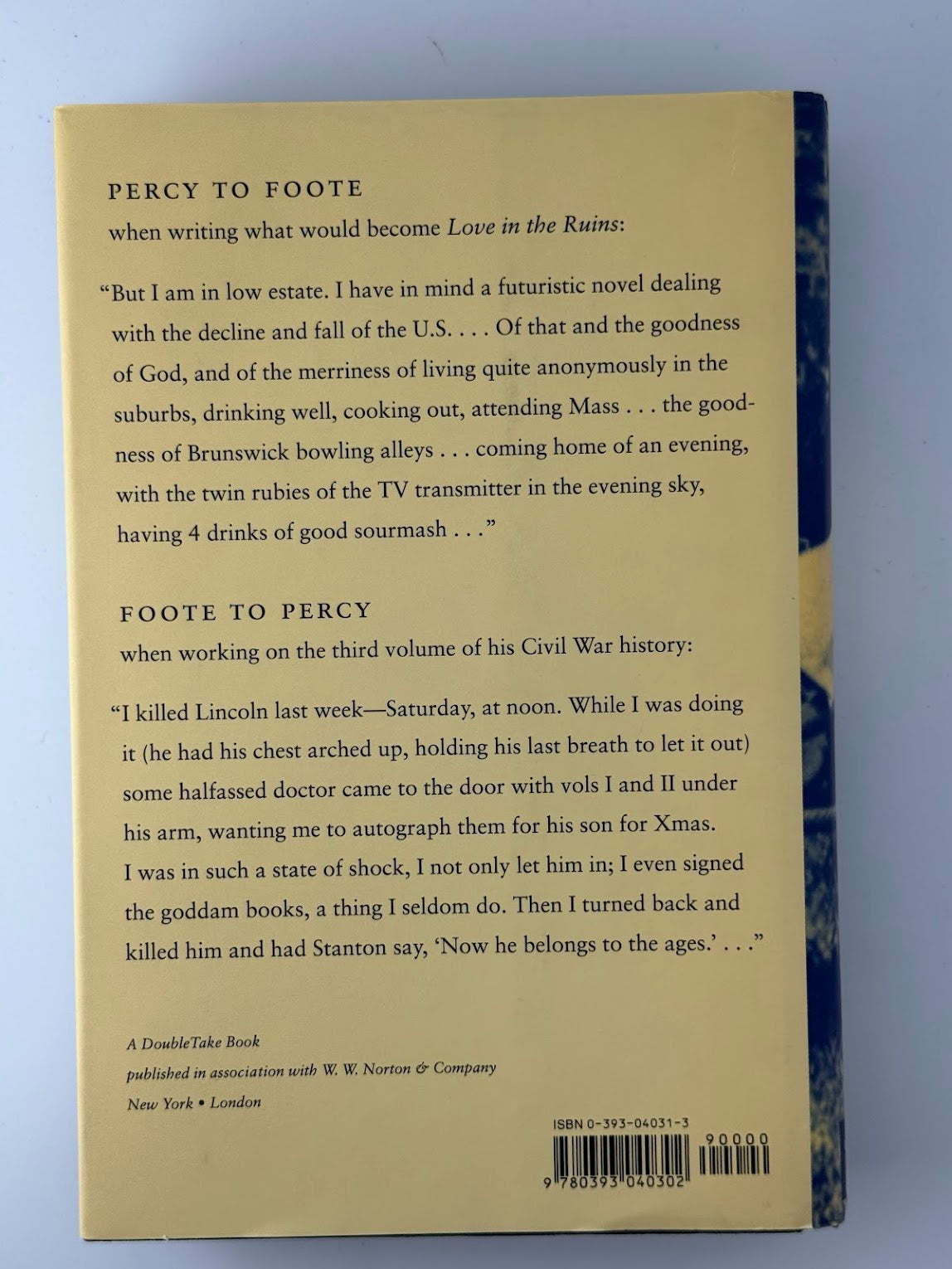 The Correspondence of Shelby Foote & Walker Percy