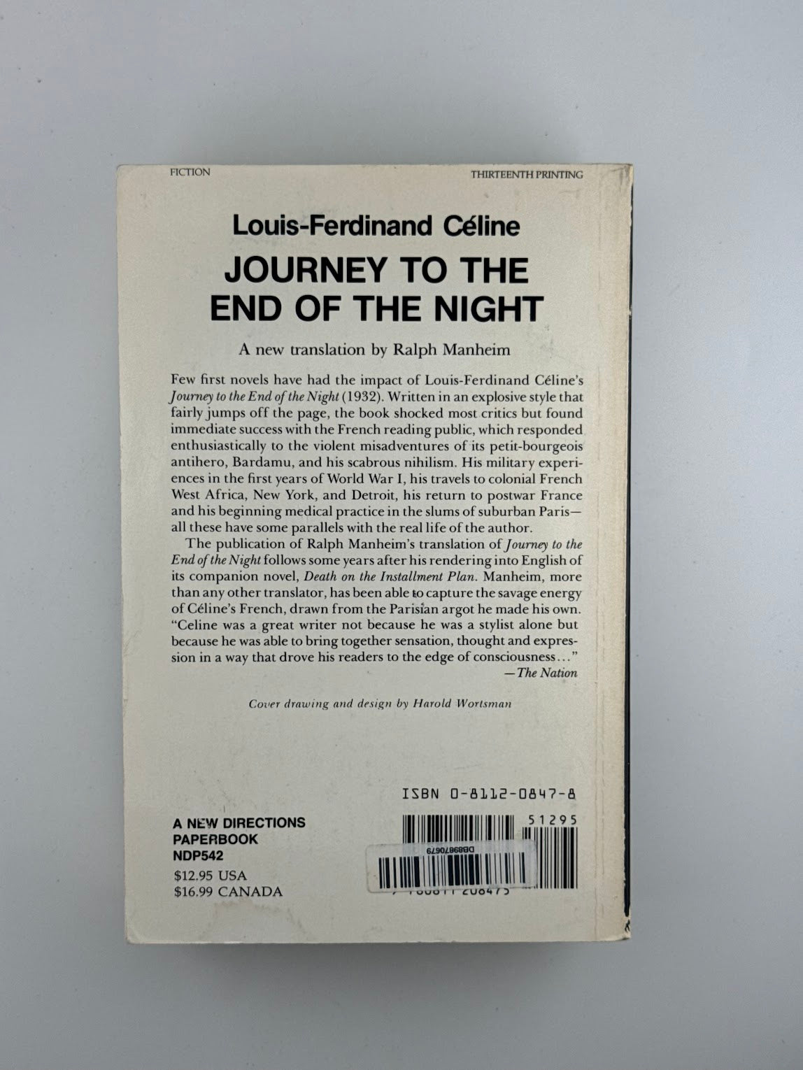 Journey to the End of the Night by Louis Ferdinand Celine