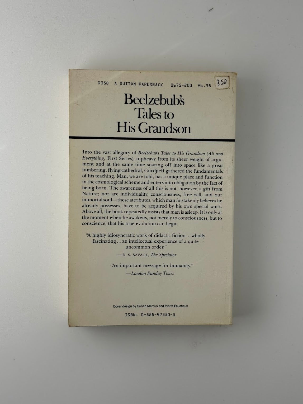 Beelzebub's Tales to His Grandson by Gurdjieff Third Book