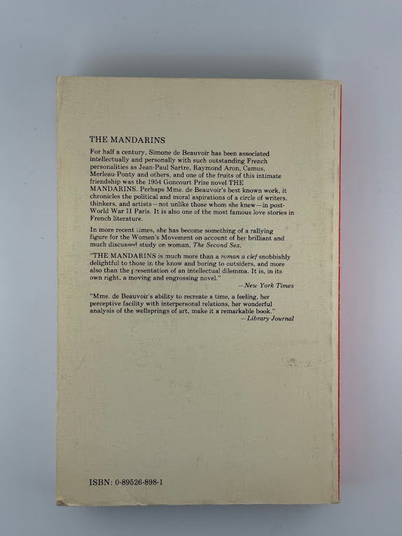 The Mandarins by Simone de Beauvoir