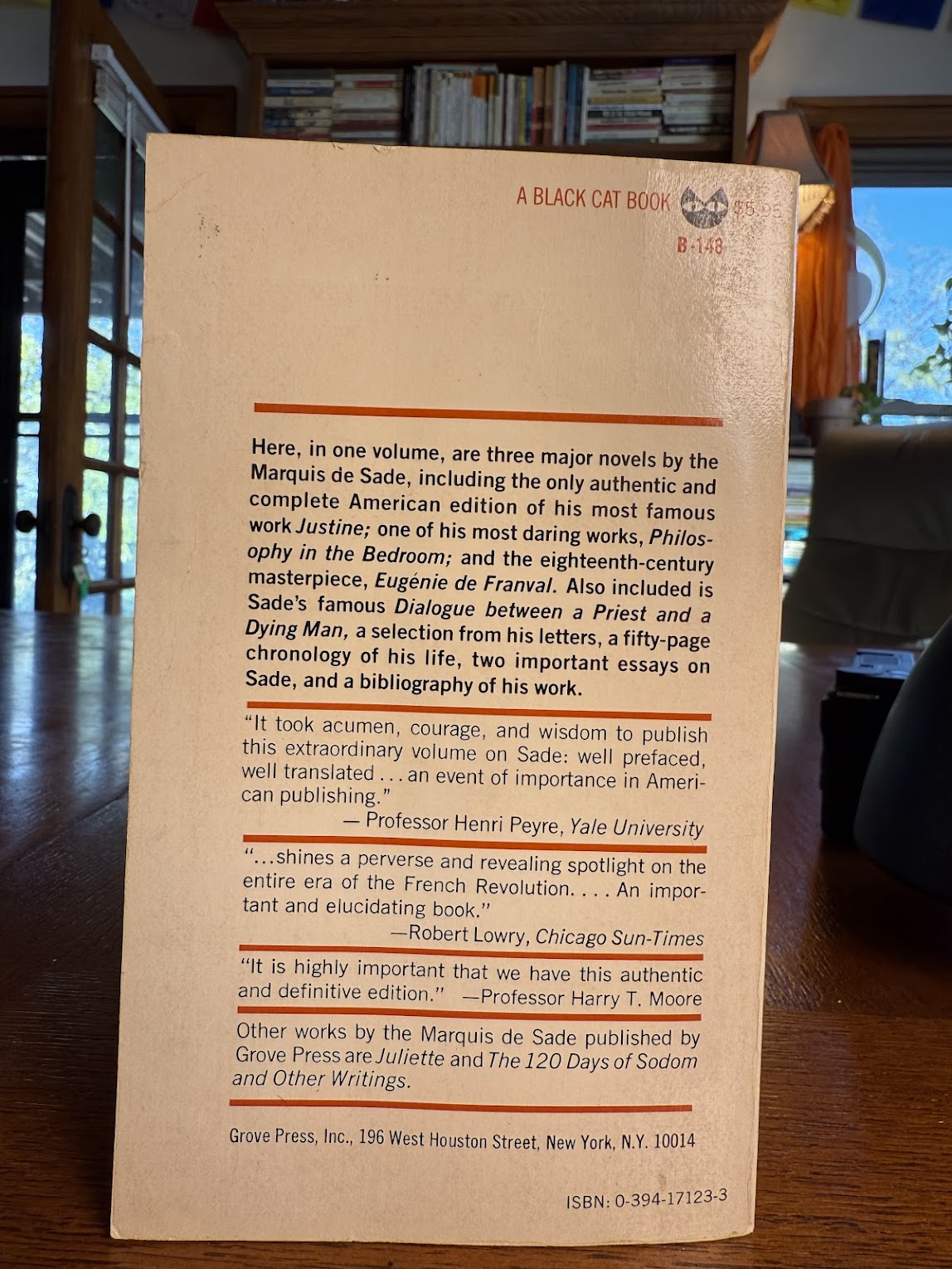 Three Complete Novels by The Marquis de Sade