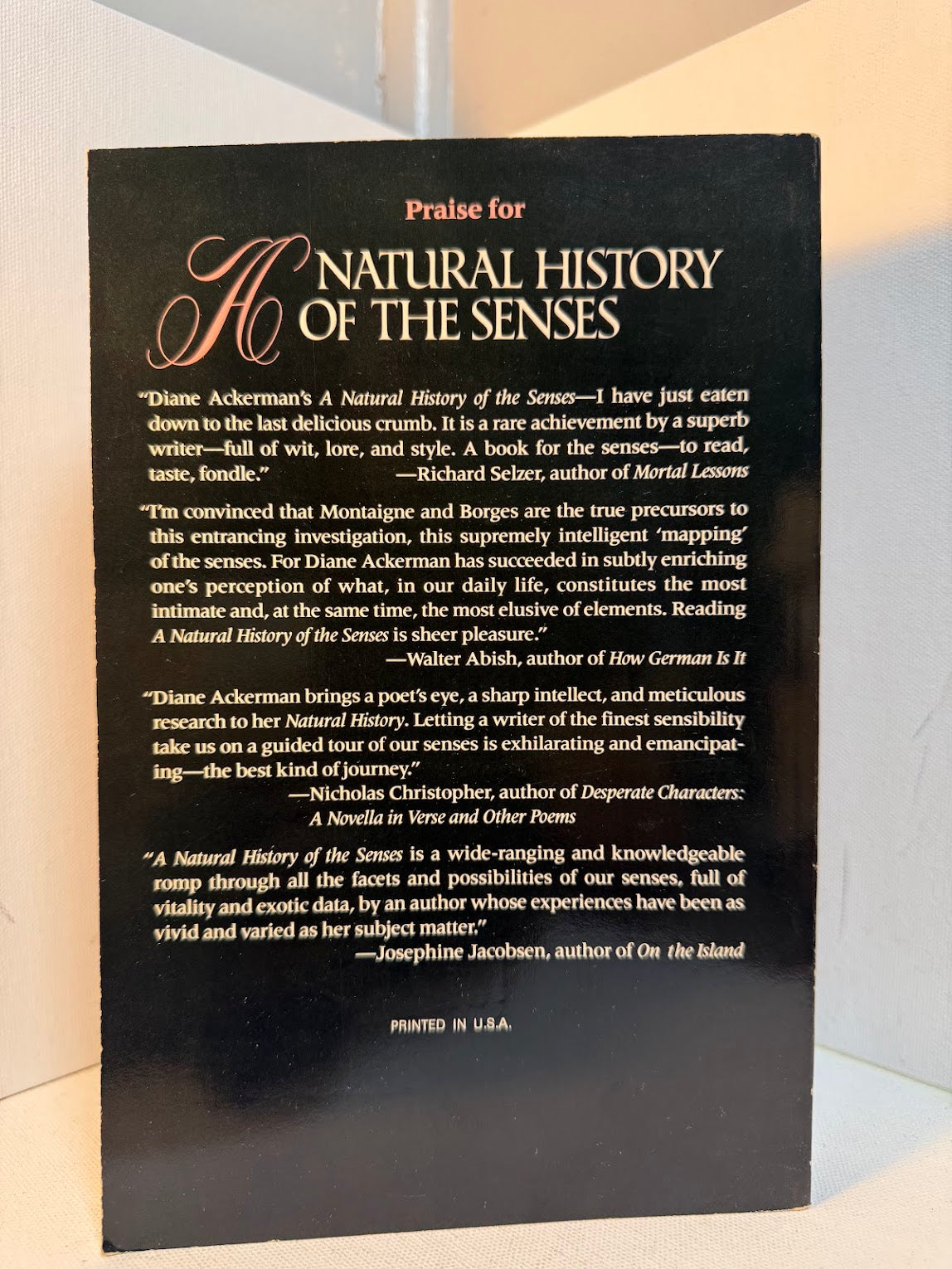 A Natural History of the Senses by Diane Ackerman