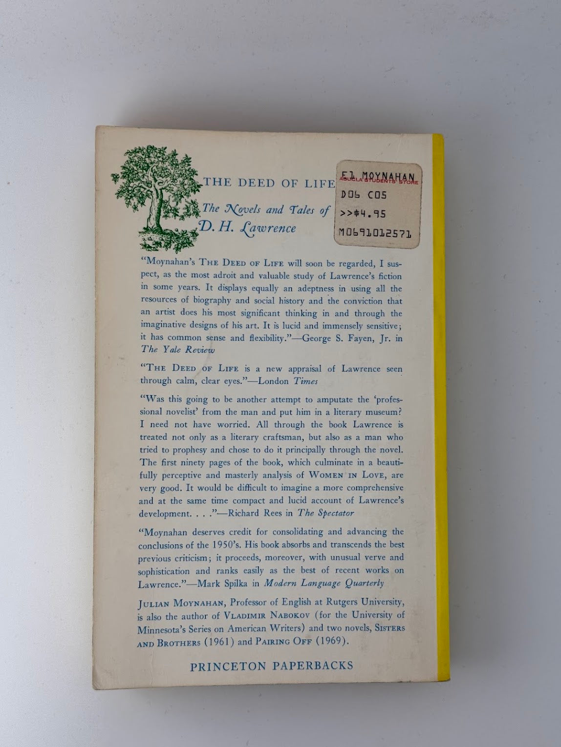 The Deed of Life by Julian Moynahan