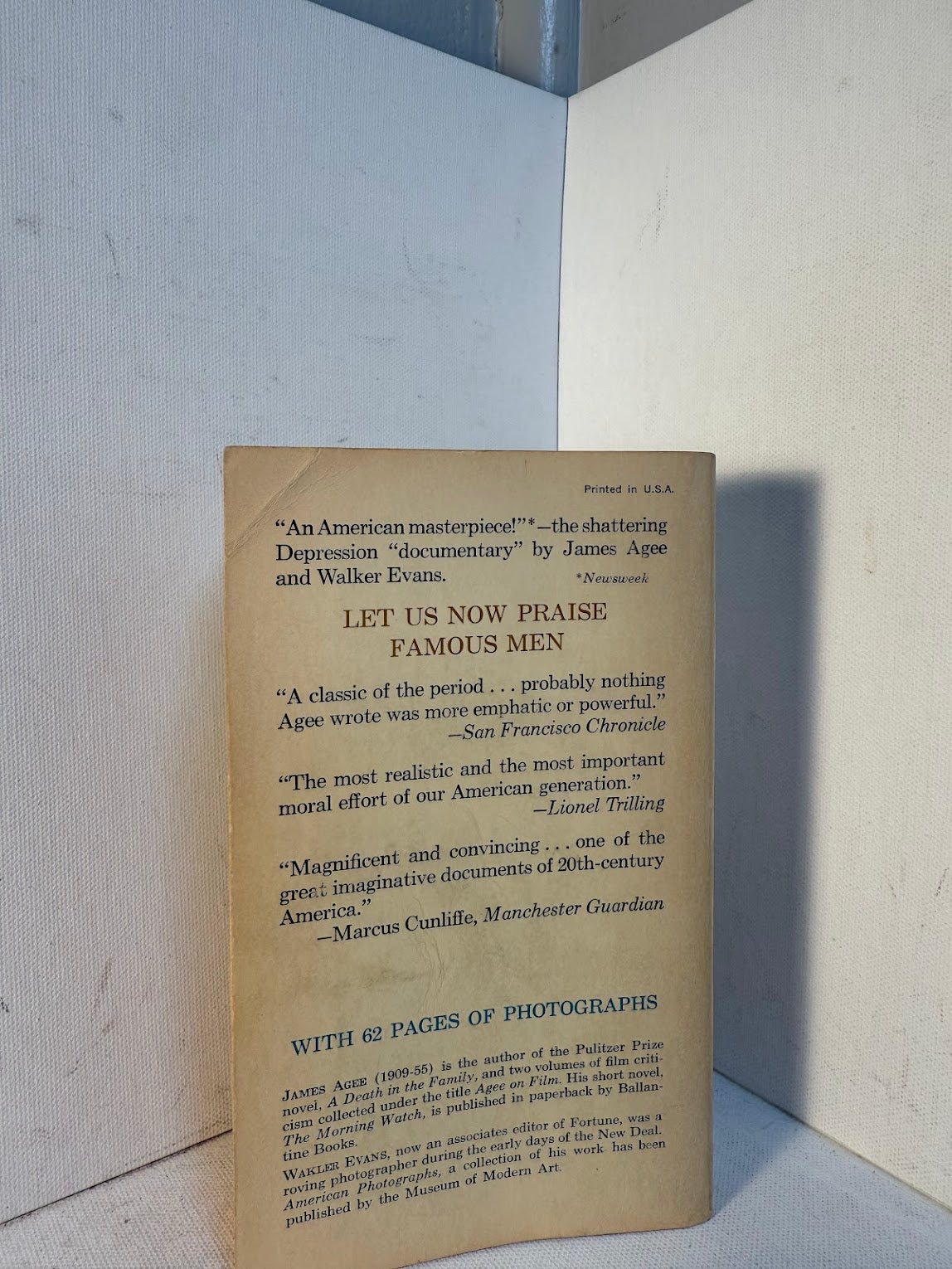 Let Us Now Praise Famous Men by James Agee and Walker Evans