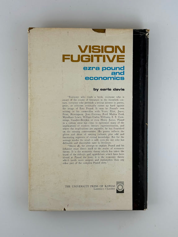 Vision Fugitive - Ezra Pound and Economics by Earle Davis