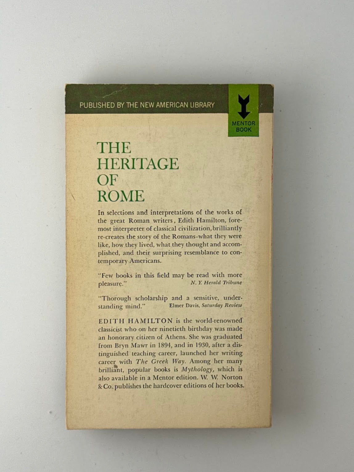 The Roman Way by Edith Hamilton