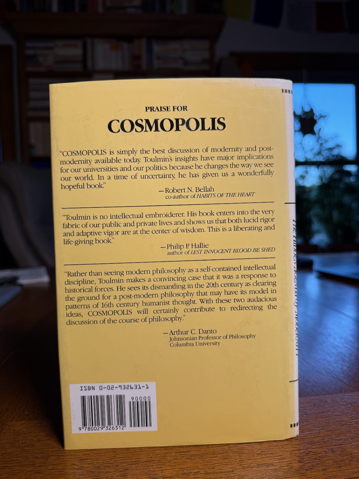 Cosmopolis - The Hidden Agenda of Modernity by Stephen Toulmin