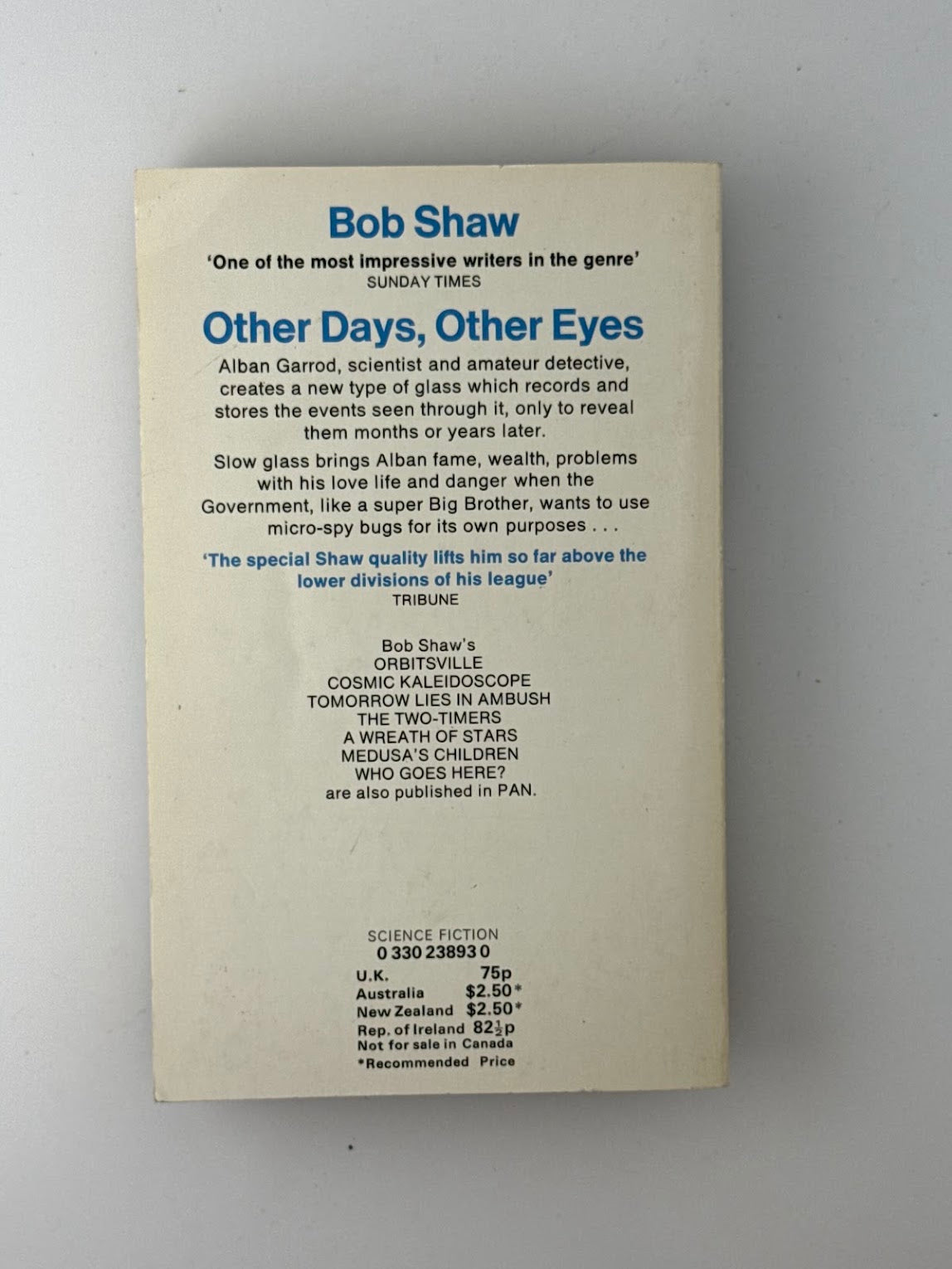 Other Days, Other Eyes by Bob Shaw