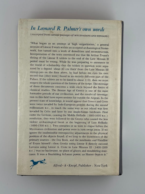 Mycenaeans and Minoans by Leonard Palmer