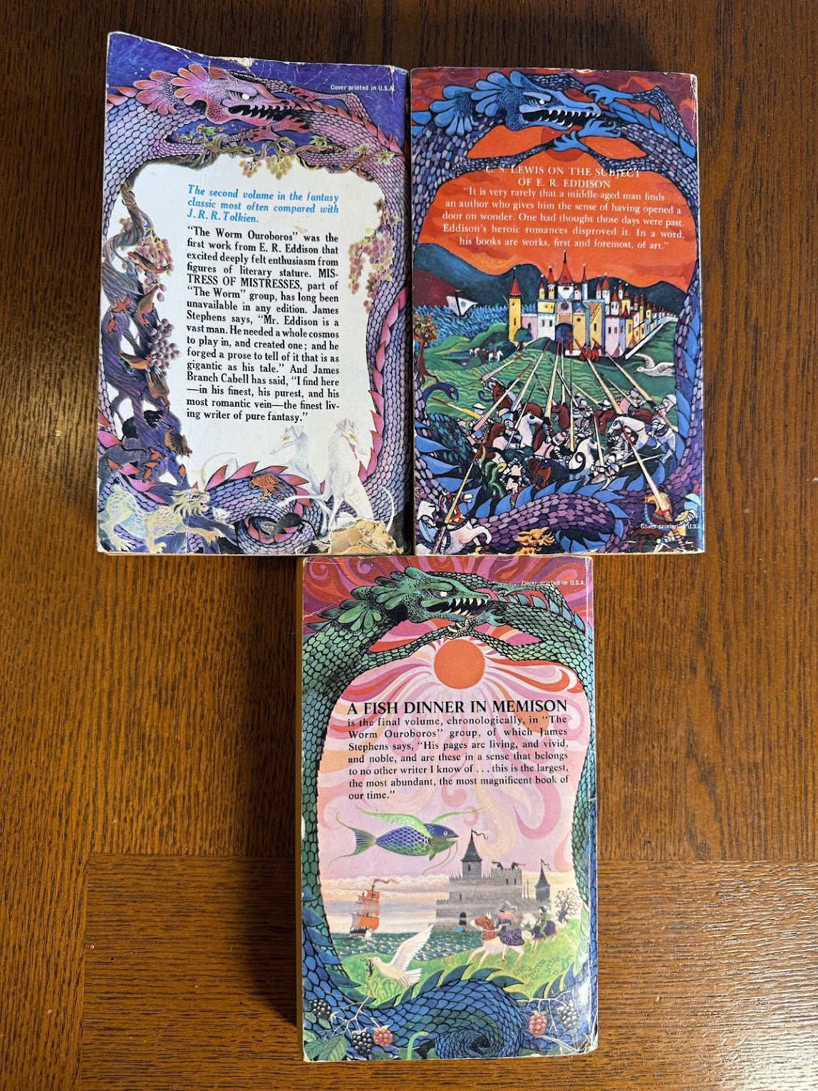 vintage trilogy by E.R. Eddison