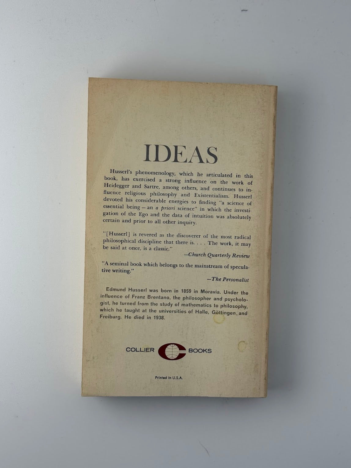 Ideas by Edmund Husserl