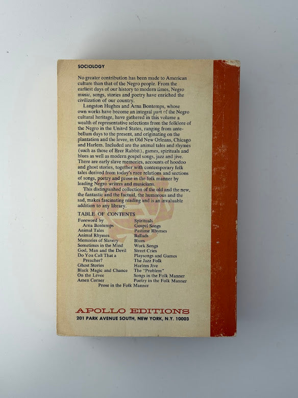 Book of Negro Folk-Lore edited by Langston Hughes and Arna Bontemps