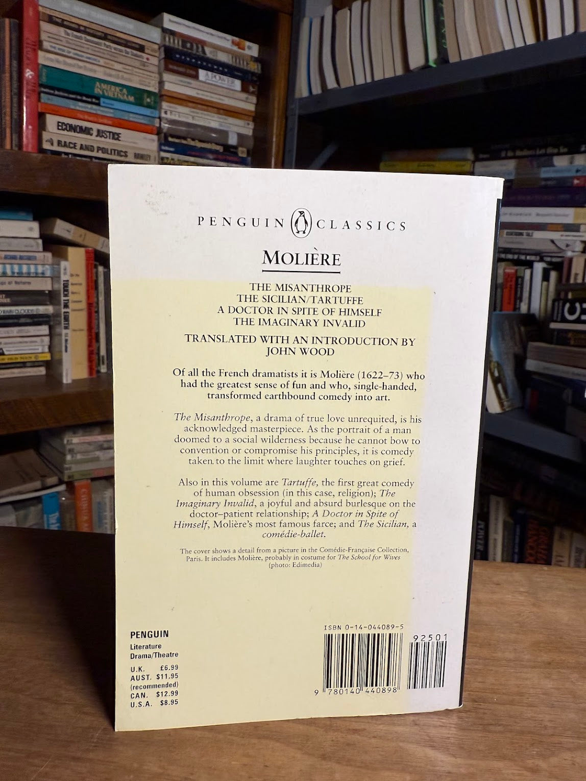 The Misanthrope and Other Plays by Moliere